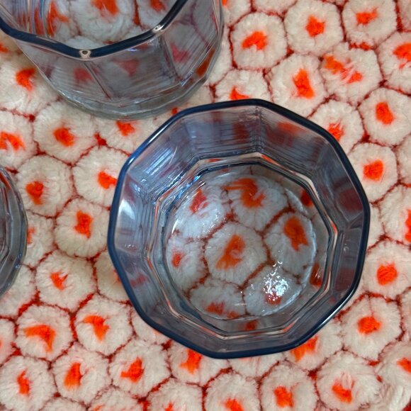 Vintage Anchor Hocking Light Blue Essex Pattern Short Tumblers Set of 3. - Picture 16 of 16